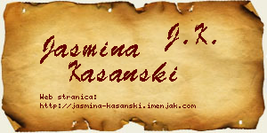 Jasmina Kašanski vizit kartica